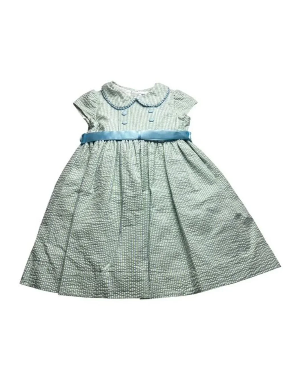 Bailey Boys Classics Girls Plaid Dress With Sash and Collar Size 6